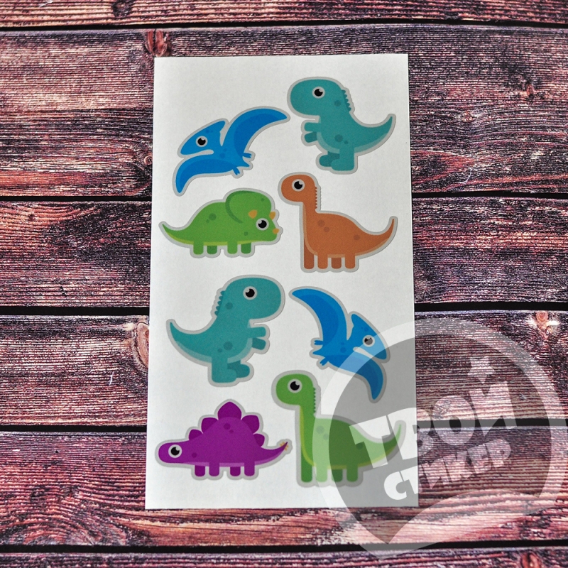 Светоотражающие цветные стикеры "Динозавр"